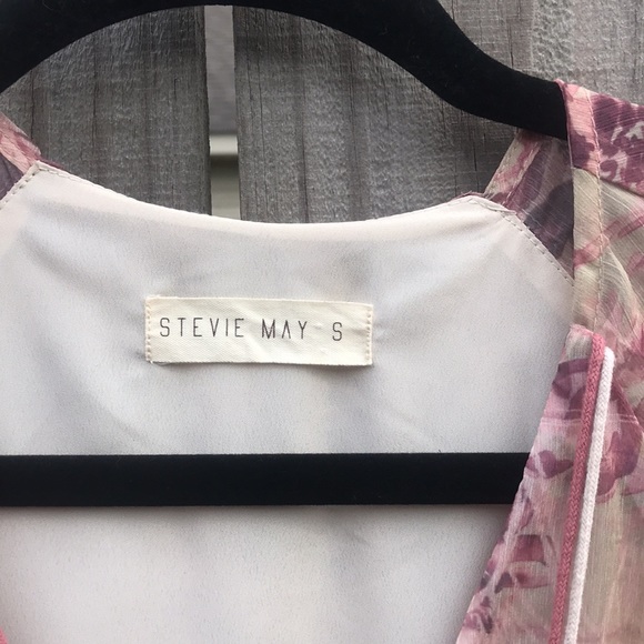 Stevie May Mauve/Cream Floral Dress - Size Women's Small - Picture 2 of 8